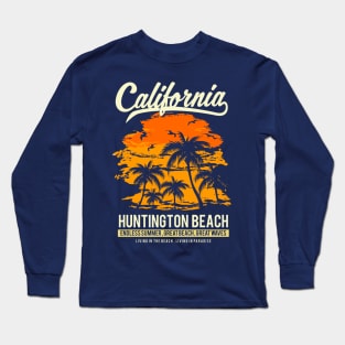 Huntington Beach California Sunset Long Sleeve T-Shirt